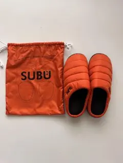 SUBU オレンジ スリッパ 24〜25.5㎝ 収納袋付き