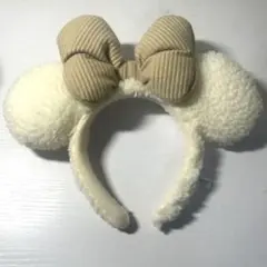 ミニー カチューシャ ボア アイボリー