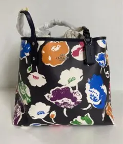 お値下げ　未使用✨COACH トートバッグ 花柄 大容量 A4 ポーチ付き