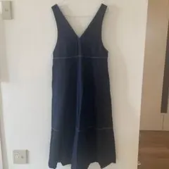 GU デニムワンピース サイズM ワンピース マキシ ジャンパースカート
