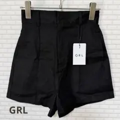 【美品】GRL グレイル ブラックショートパンツ 古着 人気 XS カジュアル