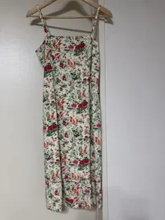 KLEIN D'OEIL 花柄ワンピース 、 キャミソール、麻混、