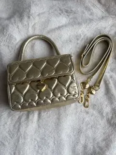 MOSCHINO ゴールドハート キルティング 2wayバッグ MOSCHINO ゴールド 