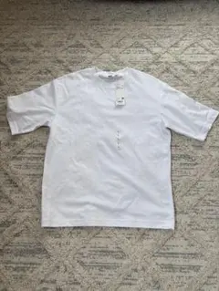 UNIQLO U エアリズムコットンオーバーサイズTシャツ/5分袖 L