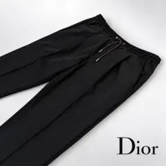 新品同様 DIOR テイラード トラックパンツ バージンウール 44 黒 現行