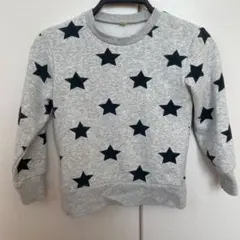 トレーナー　星柄　グレー　120 スター　裏起毛　キッズ　男の子