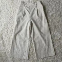 ROPE' PICNIC　ストライプ ワイドパンツ　38　オフホワイト◆A951