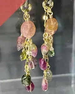 【春桜色】(同梱999円)トルマリンミックス☆天然石チャーム