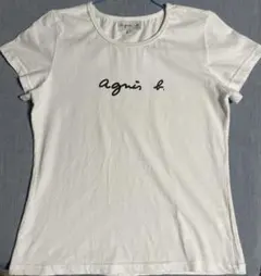 agnès b. アニエスベー ホワイト 半袖Tシャツ