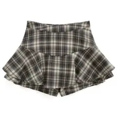 GRL チェック柄フリルスカートパンツ［ks006］