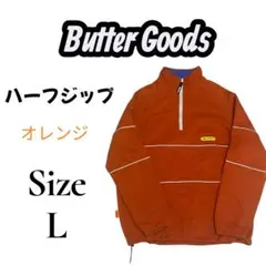 Butter Goods ハーフジップ スウェット オレンジ Lのサムネイル