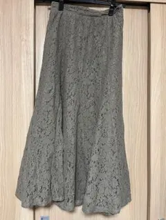 earth music&ecology スカート レース カーキ