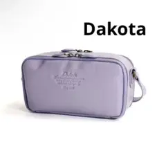 美品 Dakota ショルダーレザーバッグ パープル お財布 本革 ポシェット