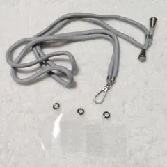 匿名配送✨スマホストラップショルダー 落下防止 肩掛け ライトグレー