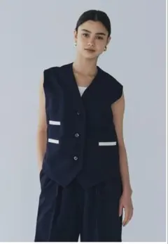 【新品未使用】yori shiroconドライギャバハンサムジレ 38サイズ