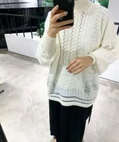 mame kurogouchi マメクロゴウチ ミックス ケーブル ニット