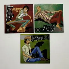 森永　ワンピースウエハースシール　3枚セット