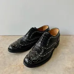Chrch's BURWOOD MET 37 フルブローグ スタッズ ブラック