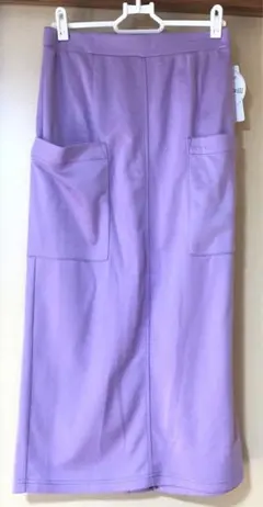 スカート 冬 ラベンダー 紫 激安 今だけ 大特価 タグ付き 春 着痩せ