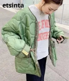 etsintaリメイクキルティングコクーンジャケット新品未使用 - メルカリ