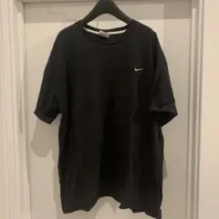 00s old Nike ブラック ワンポイント Tシャツ XXL