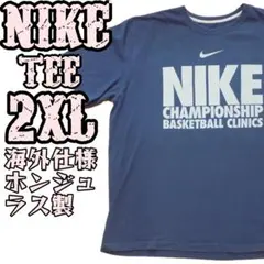 NIKE ナイキ Tシャツ 半袖 2XL ネイビー ロゴ プリント US古着