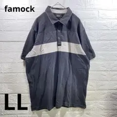 famock ポロシャツ LL ブラック✖️グレー✖️ドット　メンズ　トップス