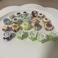 ペイントビーズ まとめ売り22個セット　カスタムボールペン、キーホルダー用