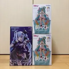 初音ミク フィギュア 雪ミク×クロミ ぬーどるストッパーフィギュア10th 3点