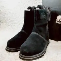 美品 25㎝◎SOREL ソレル スノーブーツ ライリーブーツ 黒 保存箱付