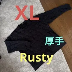 Rusty ラスティ　メンズ　厚手　あったか　キルティング　スウェット　XL