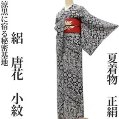 ゆめsaku 新品 夏着物 正絹 絽 仕付け糸付 手縫い 付下げ P-201