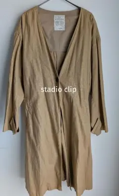 スタジオクリップクリップ　リネン混　スプリングコート