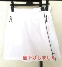 J.LINDEBERG ゴルフウェア ゴルフスカート 3本ライン ロゴ ブルー
