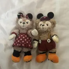 2015年　ハロウィン　ダッフィー　シェリーメイ　ぬいぐるみバッジ　ディズニー