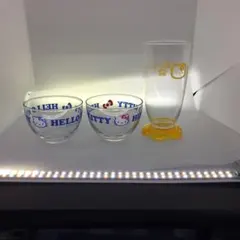 ハローキティ コップ　ガラス製セット