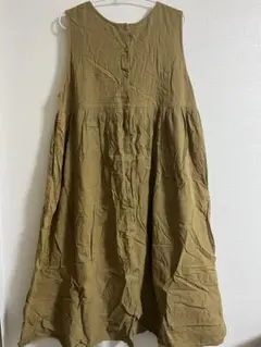 Samansa Mos2 ノースリーブ ボタン付きワンピース