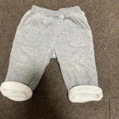 グレー 裏起毛パンツ 60-70サイズ