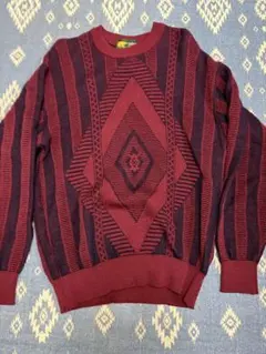 Golden Bear バーガンディ ニットセーター