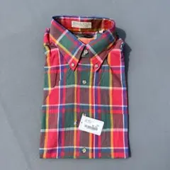 VINTAGE 80s デッドストック USA製 マドラスチェック 半袖シャツ