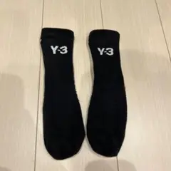 Y-3 ブラック ショートランニングソックス