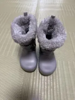 Crocs ボア付きグレー長靴
