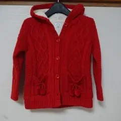 キッズ 女の子 コート カーディガン ニット 120cm