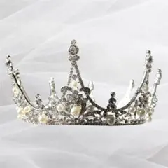ブライダル パール クリスタル ティアラ 結婚式 挙式
