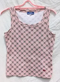 美品✨バーバリーブルーレーベル希少なピンクノバチェック柄バック