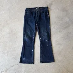 HAPHAZARDEANS WORKSHOPペイント加工ブーツカットデニムパンツのサムネイル