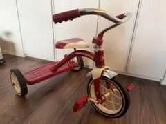 赤い三輪車 グリップ付きハンドル アンティーク、オールドスタイル