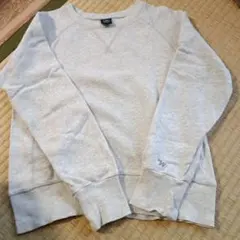 ライトグレー クルーネック トレーナー