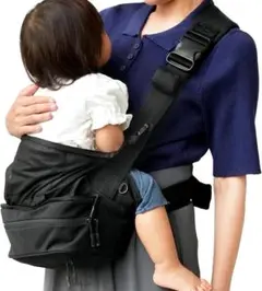 【テコペコ】 ヒップシート ショルダーバッグ 抱っこ紐 【ブラック】