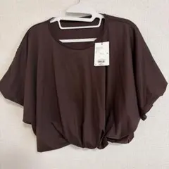 【新品】Apart by バルーンカットTシャツ　ブラウンのサムネイル